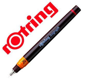 STYLO TECHNIQUE ROTRING ISOGRAPH PAPIER DESSIN CALQUE LARGEUR TRAIT 0.25MM DIN 15 DIN 6776 RECHARGEABLE MANUELLEMENT