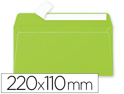 ENVELOPPE CLAIREFONTAINE POLLEN DL 110X220MM 120G COLORIS VERT MENTHE PAQUET 20 UNITS