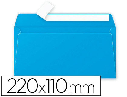 ENVELOPPE CLAIREFONTAINE POLLEN DL 110X220MM 120G COLORIS BLEU TURQUOISE PAQUET 20 UNITS