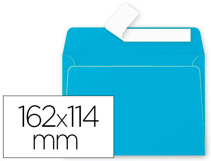 ENVELOPPE CLAIREFONTAINE POLLEN C6 114X162MM 120G COLORIS BLEU TURQUOISE PAQUET 20 UNITS