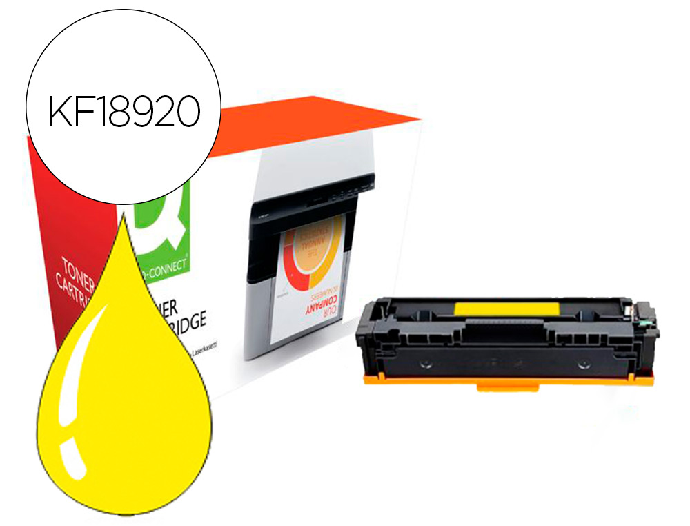 TONER COMPATIBLE Q-CONNECT CANON LBP611Y I-SENSYS LBP610 JAUNE HIGH YIELD 2200 PAGES