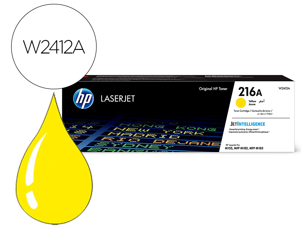 TONER LASER HP 216A COULEUR JAUNE 850 PAGES