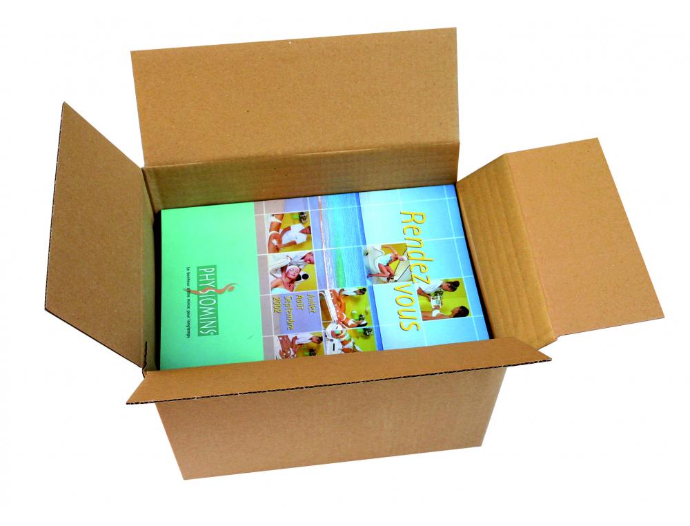 CAISSE AMERICAINE HAUTEUR VARIABLE LNE20 CARTON ONDULE  SIMPLE CANNELURE              30,5X21,5X13/22cm