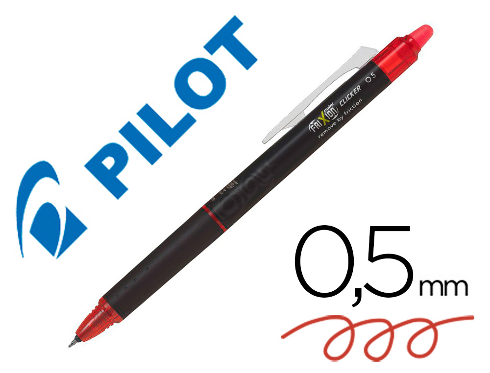 ROLLER PILOT FRIXION POINT CLICKER 05 ENCRE GEL          THERMOSENSIBLE EFFACABLE      RECHARGEABLE ROUGE