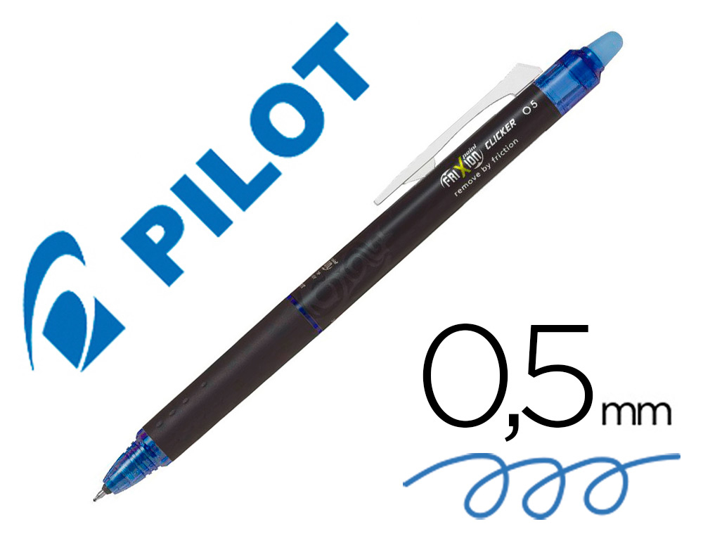 ROLLER PILOT FRIXION POINT CLICKER 05 ENCRE GEL          THERMOSENSIBLE EFFACABLE      RECHARGEABLE BLEU