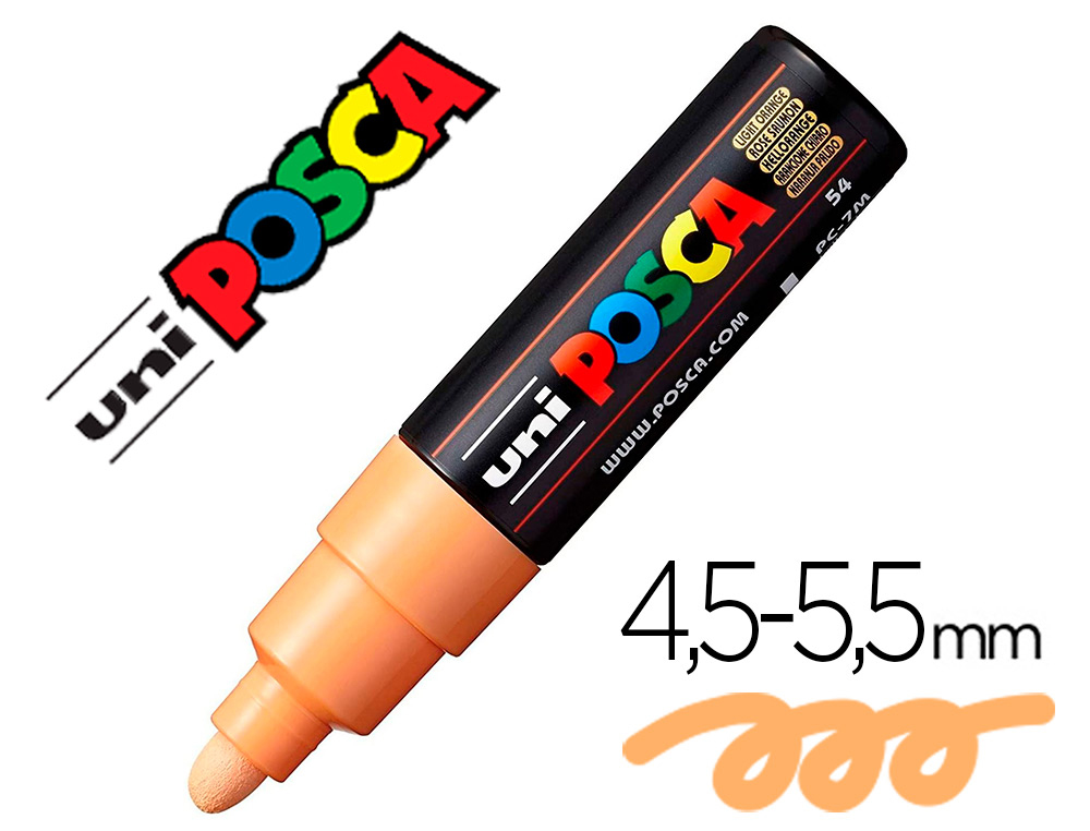 MARQUEUR PEINTURE POSCA PC7M POINTE LARGE CONIQUE ENCRE    INODORE COUVRANTE MISCIBLE    TOUS SUPPORTS COLORIS ROSE
