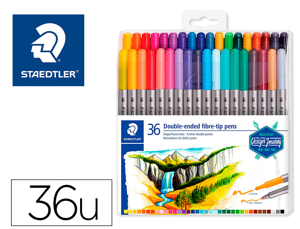 Staedtler Feutres à double pointe pour écriture et coloriage