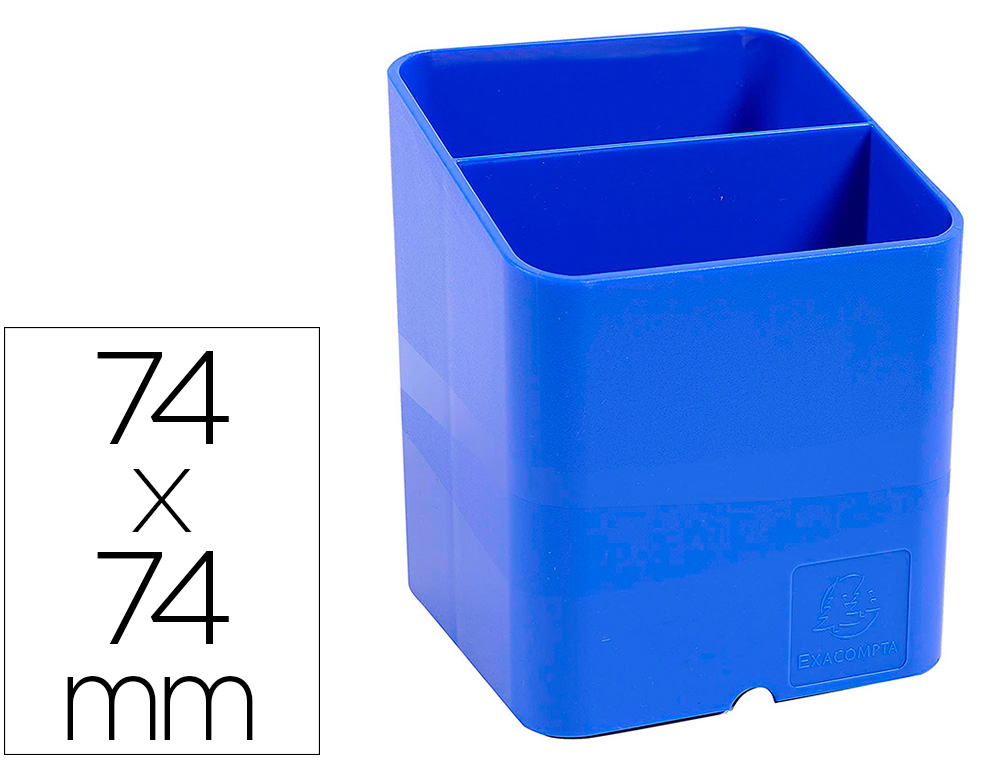 POT A CRAYONS EXACOMPTA PEN-CUBE IDERAMA 2            COMPARTIMENTS PASSE-CABLE     74X74X93MM COLORIS BLEU GLACE