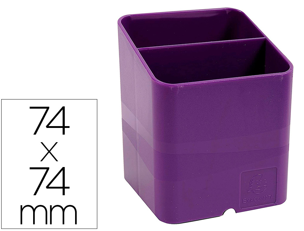 POT A CRAYONS EXACOMPTA PEN-CUBE IDERAMA 2            COMPARTIMENTS PASSE-CABLE     74X74X93MM COLORIS VIOLET