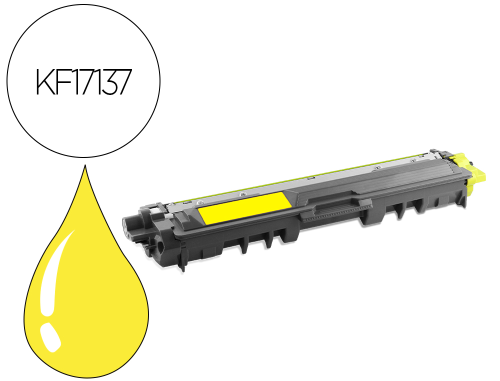 TONER Q-CONNECT COMPATIBLE BROTHER TN247Y JAUNE 2300P