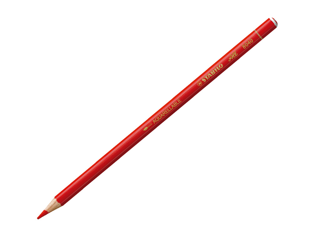 CRAYON STABILO ALL MINE GRASSE ADAPT  TOUTES SURFACES AQUARELLABLE FINITION TTE TREMPE COLORIS ROUGE