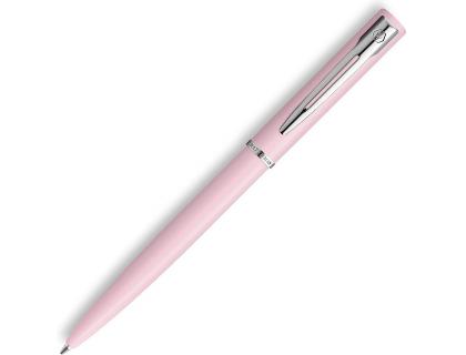 STYLO-BILLE WATERMAN ALLURE PASTEL POINTE M CAPUCHON CLIP ATTRIBUTS CHROMES COFFRET     CADEAU ROSE PASTEL