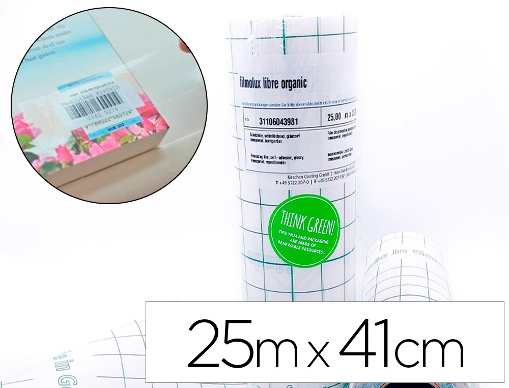 FILM PROTECTEUR BIO FILMOLUX A BASE DE POLYETHYLENE VERT   BRILLANT 90 MICRONS           PROTECTION UV 25MX41CM