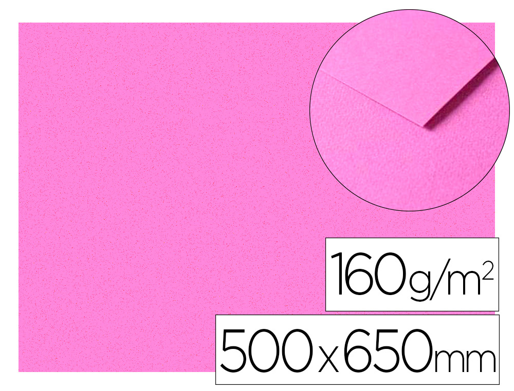 PAPIER DESSIN CLAIREFONTAINE A GRAIN 160G 1 SURFACE        GRAINEE 1 LISSE 50X65CM       PAQUET 25F COLORIS LILAS
