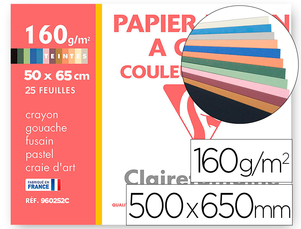 HYPERBURO  PAPIER DESSIN CLAIREFONTAINE A GRAIN 160G 1 SURFACE