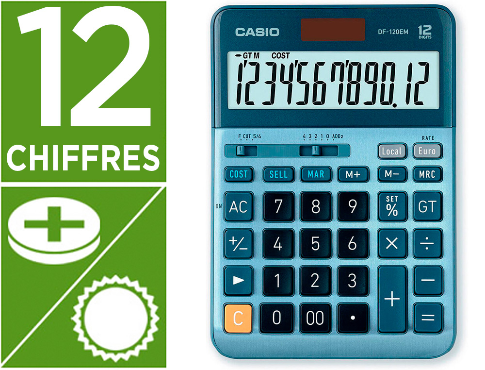 Casio Calculatrice de bureau JW-200SC - 12 chiffres - Blanc - Calculatrices  de Bureaufavorable à acheter dans notre magasin