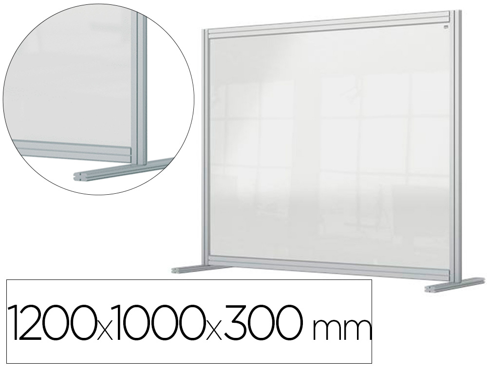 SEPARATEUR NOBO PREMIUM EN PLEXIGLAS TRANSPARENT         1200X1000X300MM