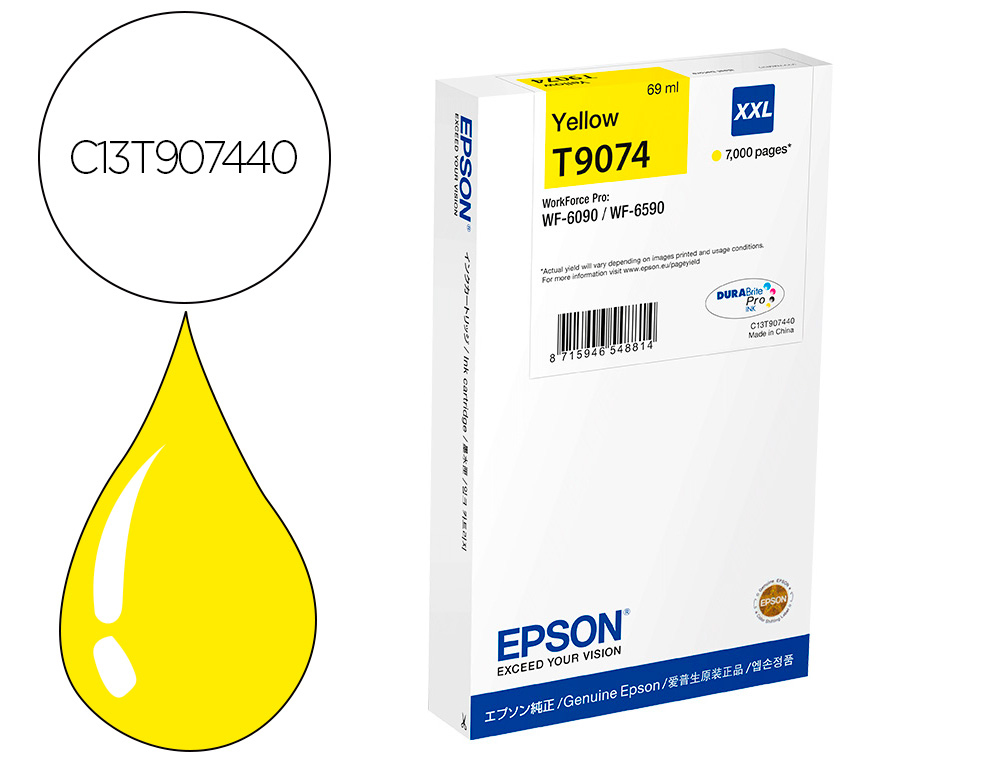 CARTOUCHE ENCRE  EPSON WF-6XXXXXL JAUNE