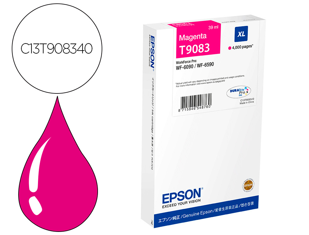 CARTOUCHE ENCRE  EPSON WF-6590DWF/WF-6090DWXL       MAGENTA