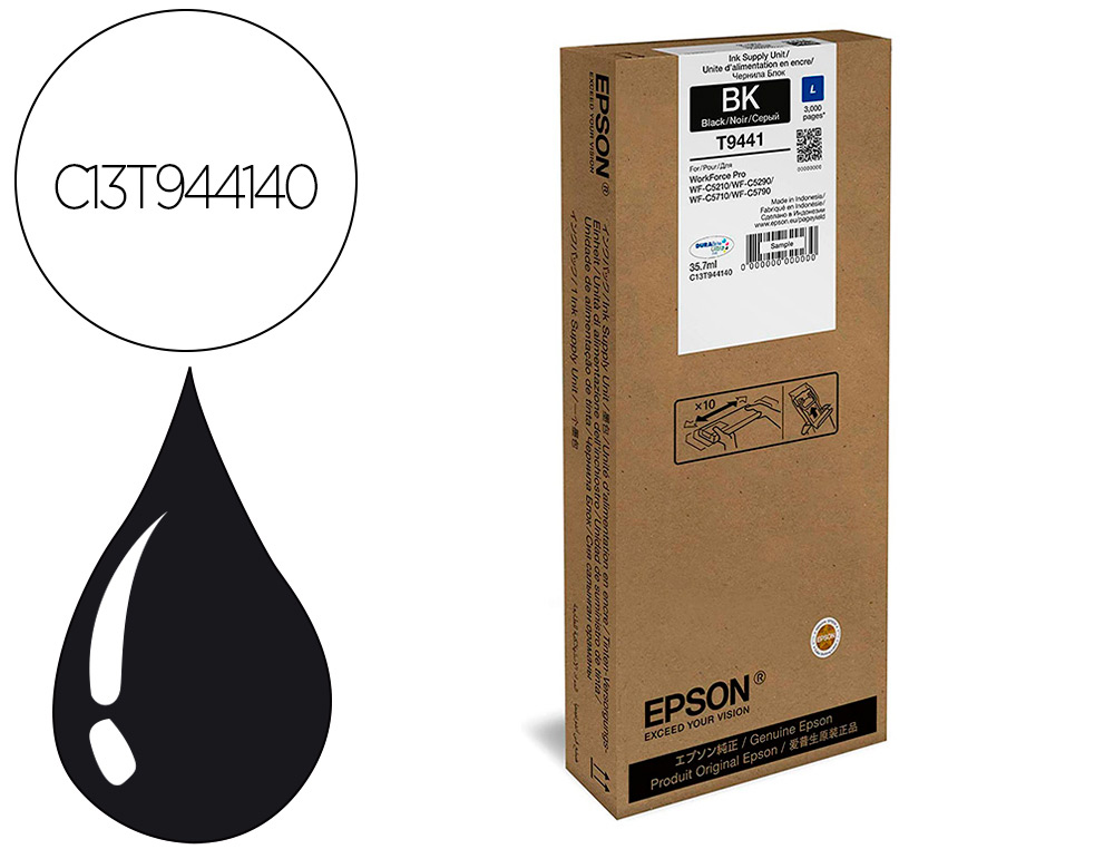 CARTOUCHE ENCRE  EPSON WF-C5XXX SERIES INK L 3000   NOIR