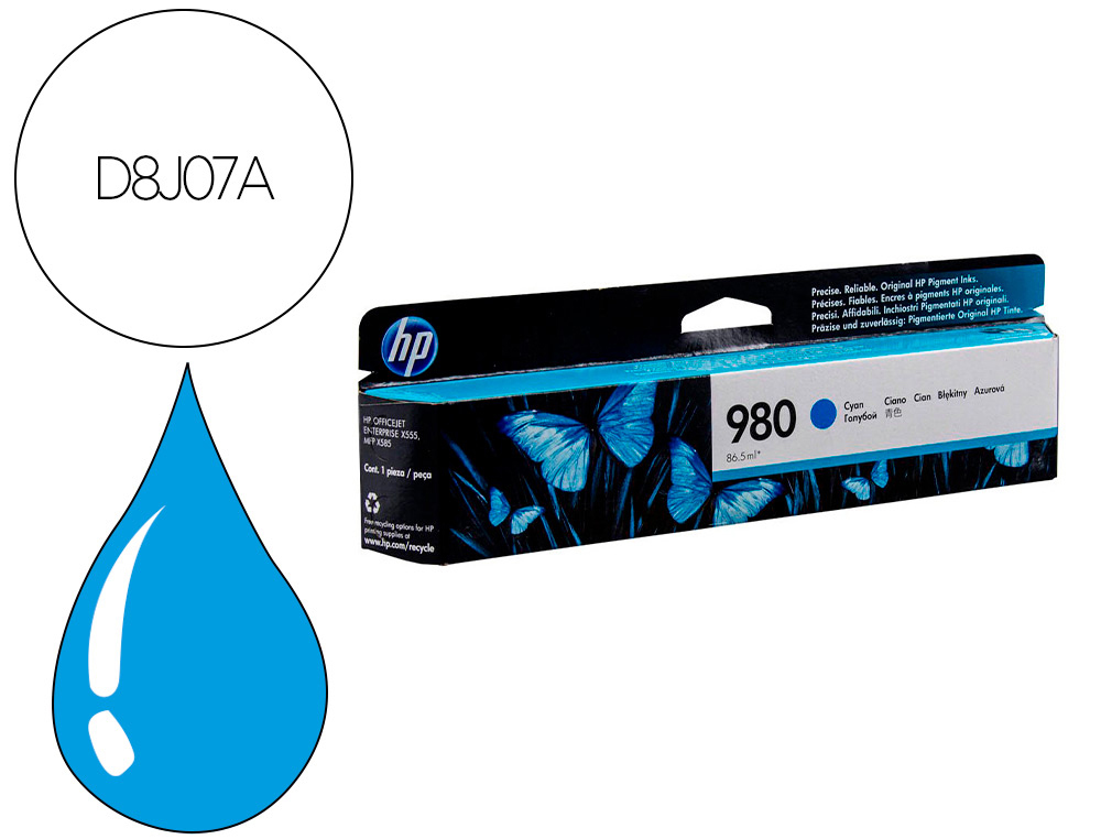 TONER HP ENTERPRISE X585 TONER N 980 CYAN