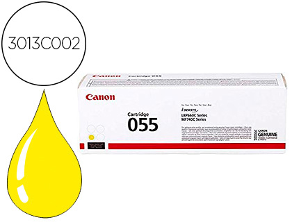 TONER CANON 055 COULEUR JAUNE 2100 PAG