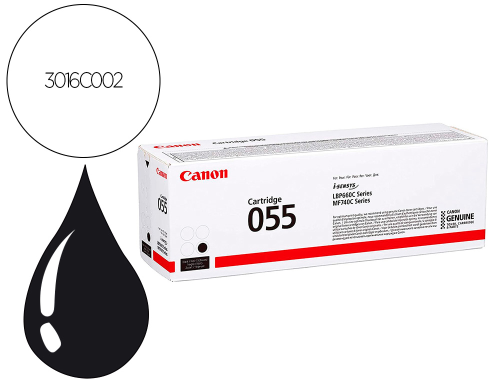 TONER CANON 055 COULEUR NOIR 2300 PAG