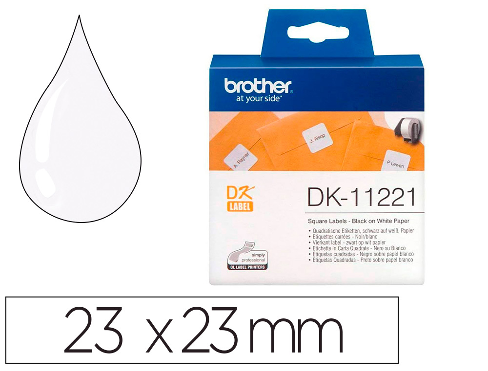 RUBAN BROTHER QL 23X23MM BOITE DE 1000