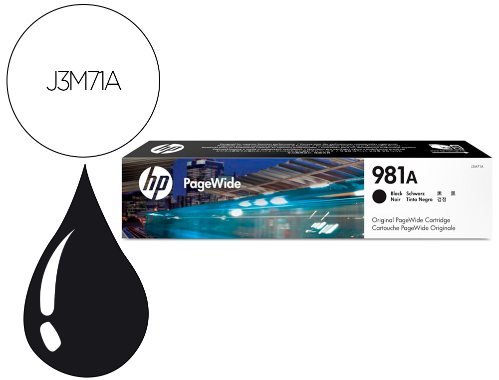 CARTOUCHE HP JET D'ENCRE 981A COULEUR NOIR 6000 PAG