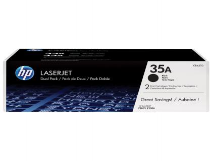 CARTOUCHE LASER HP CB435AD COULEUR NOIR BI- PACK