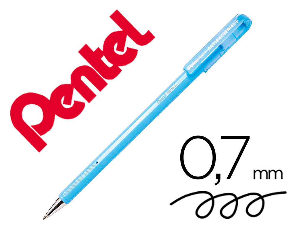 STYLO-BILLE PENTEL SUPERB ANTIBACTERIAL COLORIS NOIR