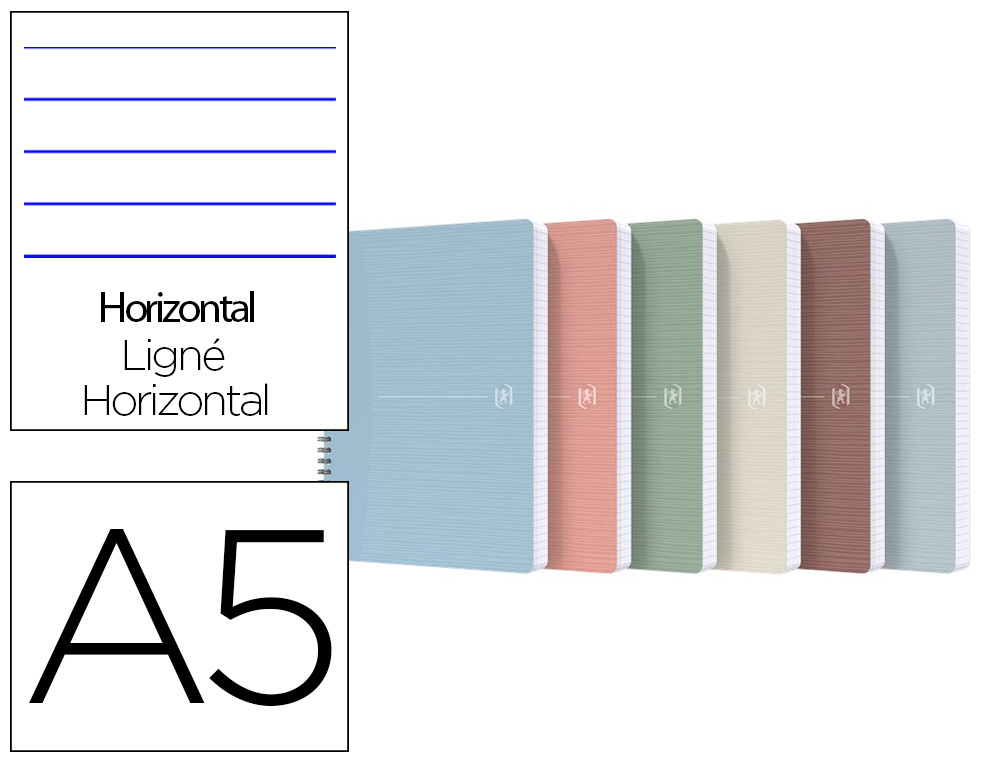 CAHIER OXFORD MY REC'UP INTEGRALE 148X210MM 180PAGES  90G L7MA