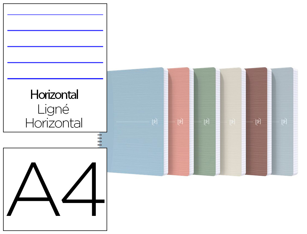 CAHIER OXFORD MY REC'UP INTEGRALE 210X297MM 180 PAGES 90G L7MA