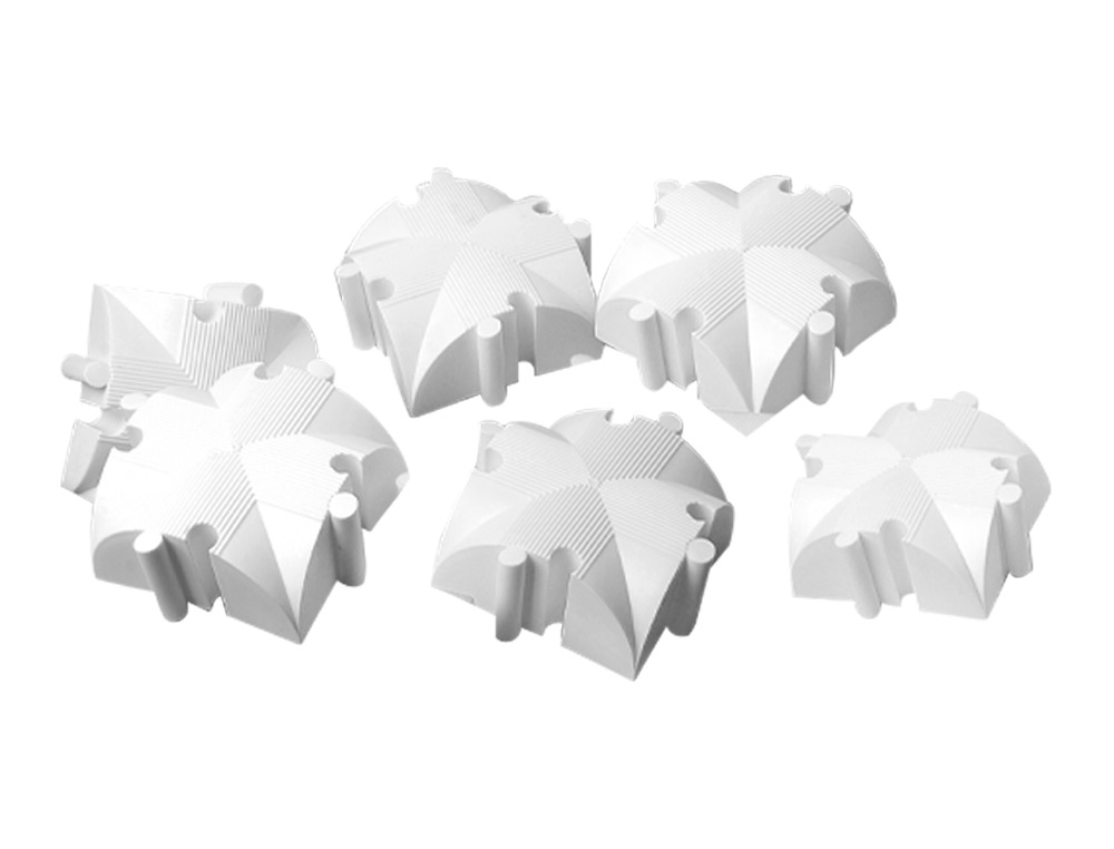 LOT DE 6 INTERSECTIONS BLANCHES ROTOTECH 120 X 120 X H 60 MM