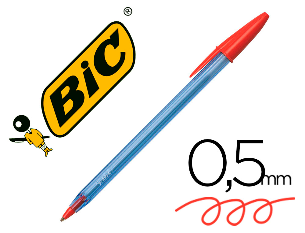 BIC Cristal Soft Stylos-Bille Pointe Moyenne (1,2 mm) - Rouge