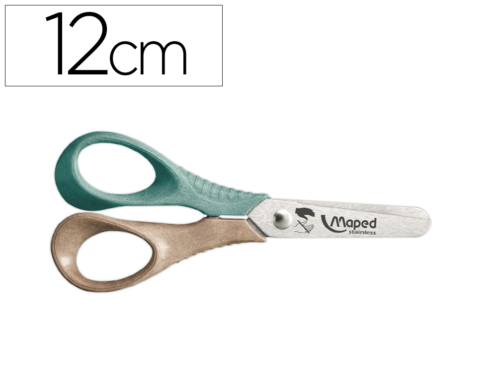 HYPERBURO  CISEAUX MAPED VIVO PLANTE LAMES ACIER ANNEAUX EN BOIS 12CM