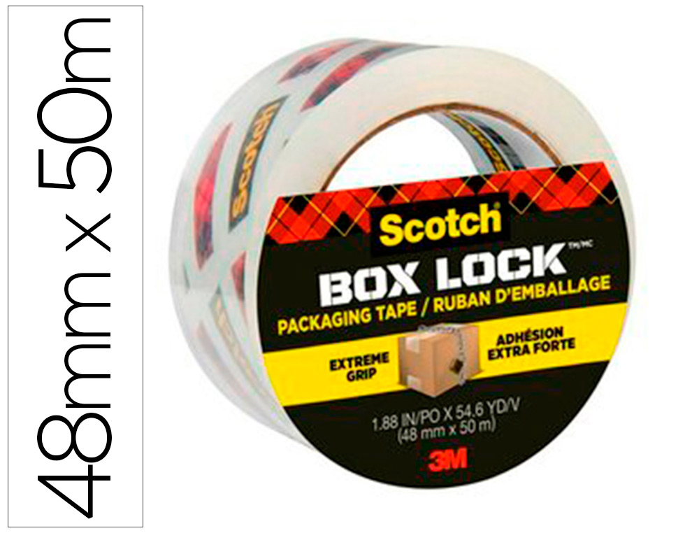 RUBAN ADHESIF SCOTCH BOX LOCK EXTRA FORT 48MM X 50M         TRANSPARENT