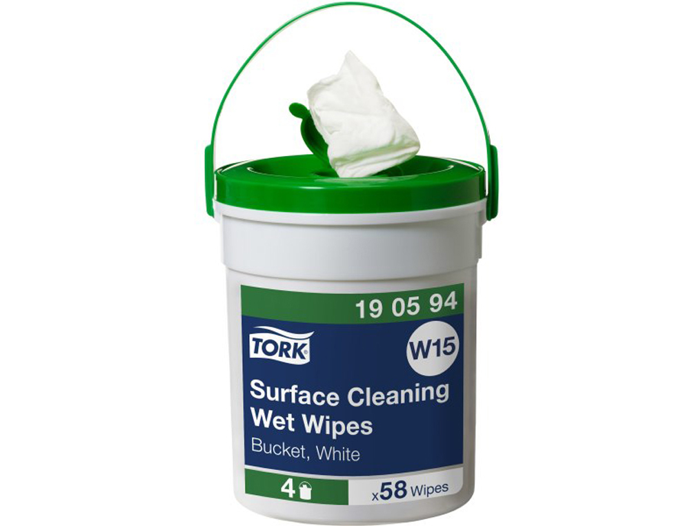 LINGETTE TORK W15 HUMIDE NETTOYAGE SURFACE TEXTURE     RESISTANTE 1 SEAU 58          LINGETTES