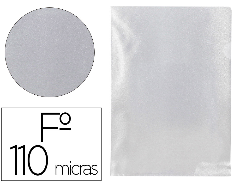 CHEMISE AVEC ONGLET Q-CONNECT 110MC COLORIS TRANSPARENT
