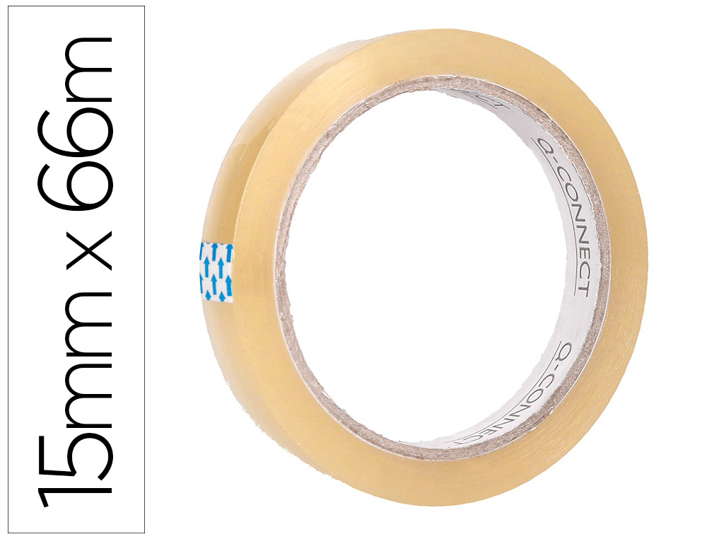 RUBAN ADHESIF Q-CONNECT TRANSPARENT 66MX15MM