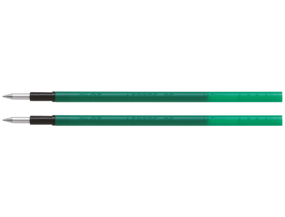 RECHARGE PILOT FRIXION BALL 4 COLORS POINTE FINE ENCRE      VERTE BLISTER 2 UNITES
