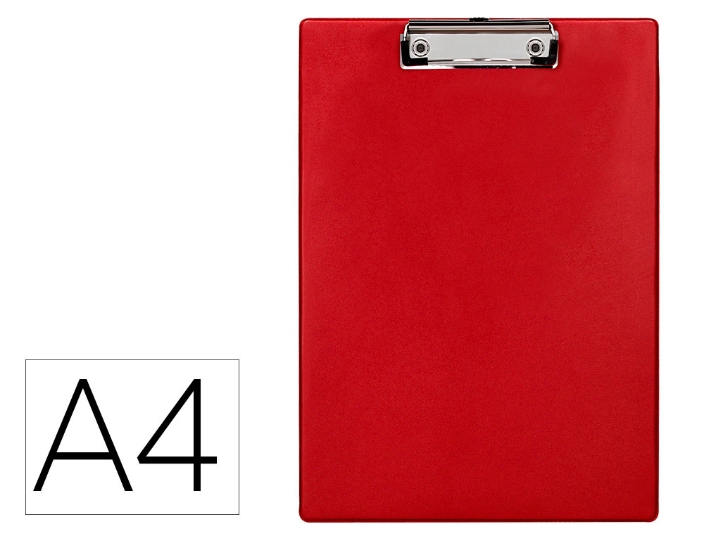 PORTE-BLOC Q-CONNECT DIN A4 PLASTIQUE 50% RECYCLE         EPAISSEUR 2,1MM COLORIS ROUGE
