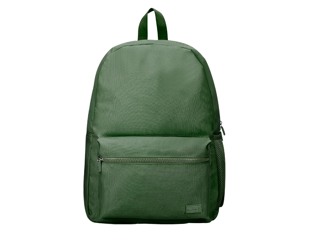SAC A DOS LIDERPAPEL 1 COMPARTIMENT POCHE LATERALE   40X12,5X30CM COLORIS VERT     FORET