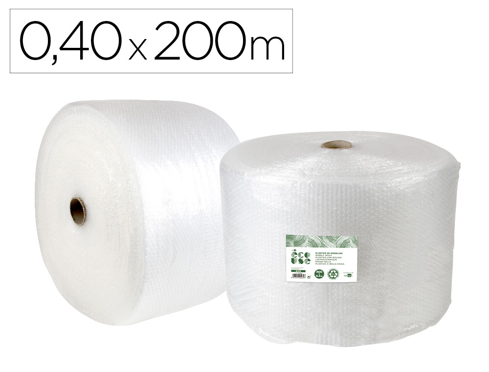 FILM A BULLES LIDERPAPEL ECOUSE 30% PLASTIQUE RECYCLE  30G/M2 ROULEAU 0,40X200M