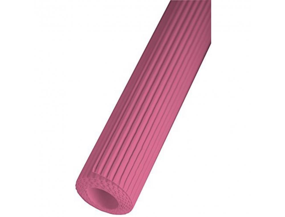 CARTON ONDULE CLAIREFONTAINE FINE CANNELURE 50X70CM 300G   COLORIS ROSE 1 FEUILLE