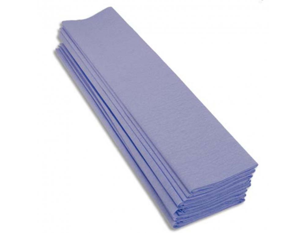 PAPIER CREPON CLAIREFONTAINE STANDARD 0,5X2M CREPAGE 40%   COLORIS BLEU CLAIR PAQUET 10  FEUILLES