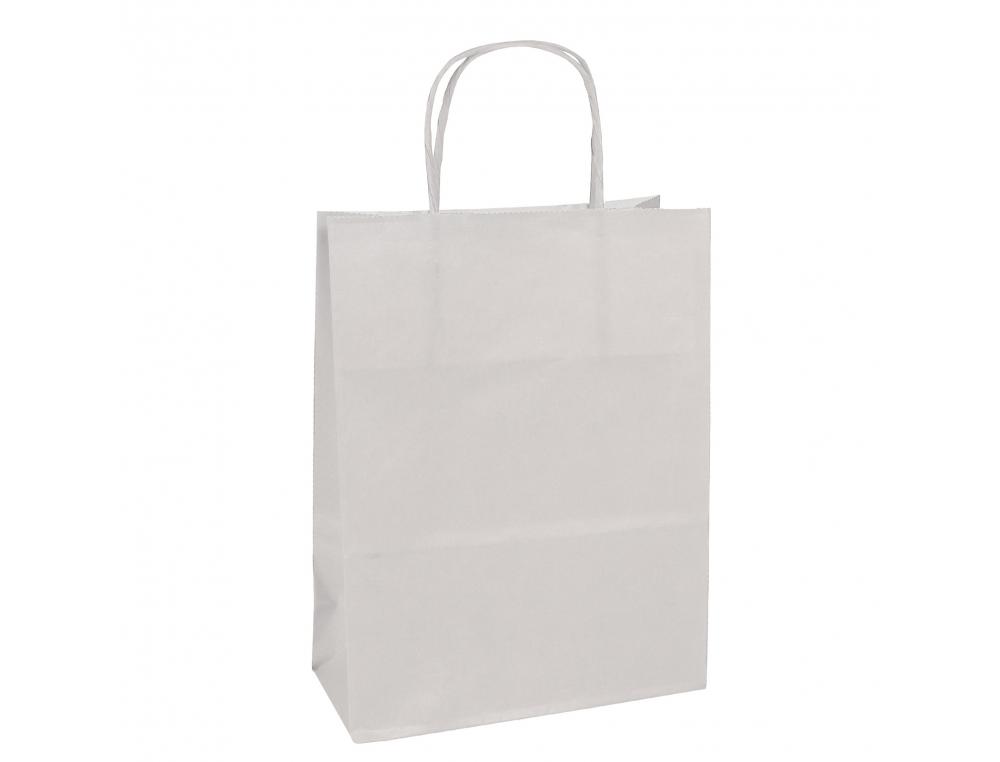 SAC KRAFT CLAIREFONTAINE 16X21X8CM 100G COLORIS BLANC  LOT 25 UNITES