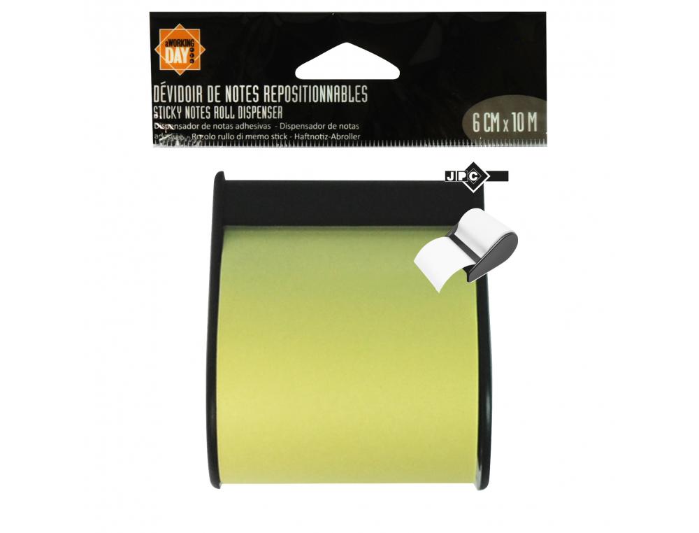 DEVIDOIR DE NOTES WONDAY REPOSITIONNABLES AVEC NOTES   6CMX10M COLORIS JAUNE
