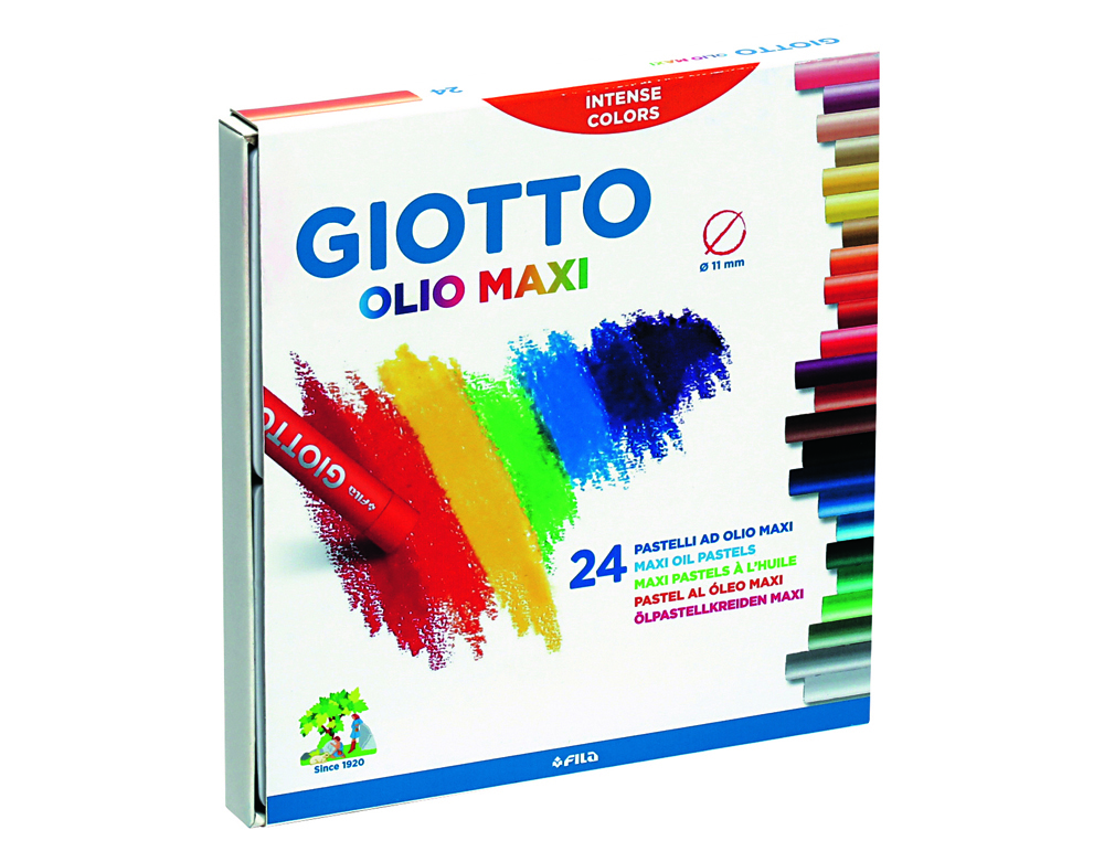 ETUI PASTELS A L HUILE OLIO GIOTTO FORME RONDE 67MM 24    UNITES COLORIS ASSORTIS