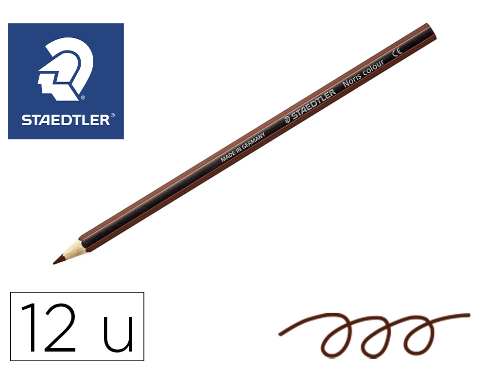 CRAYONS STAEDTLER NORIS COLOUR 185 COLORIS BRUN       POCHETTE DE 12